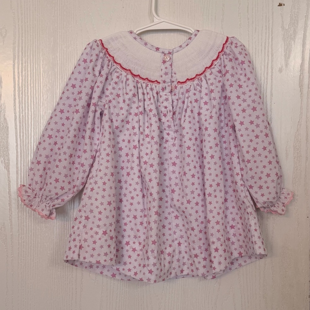 Poppy Kids Co Smocked Embroidery Dress Bats Stars Patterned Halloween 18 months - Picture 5 of 7